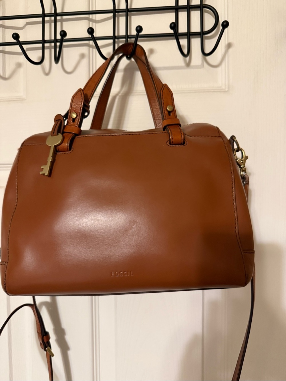 Fossil Rachel Brown Leather Satchel Crossbody Bag ZB7258